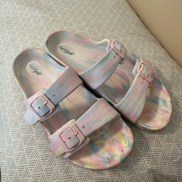 Cat & Jack Other - Cat & Jack Pink and Blue Sandals with Buckle Straps